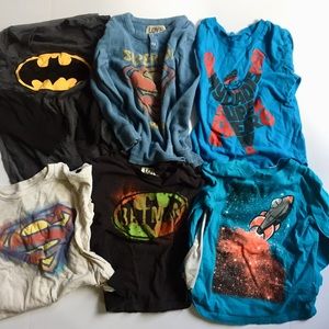 Lot of kids superhero shirts